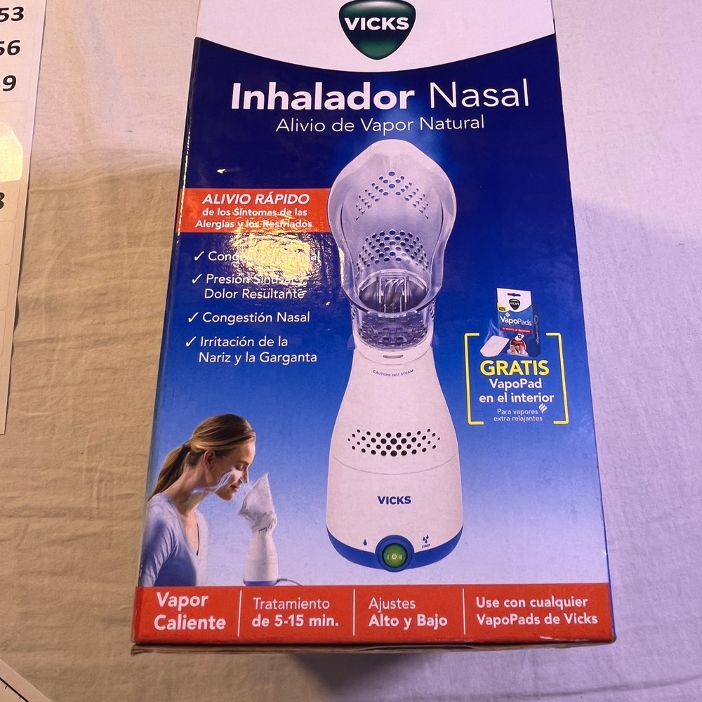 Vicks Sinus Inhaler Personal Steam Relief VIH200V4 White Open Box Item - Picture 4 of 10